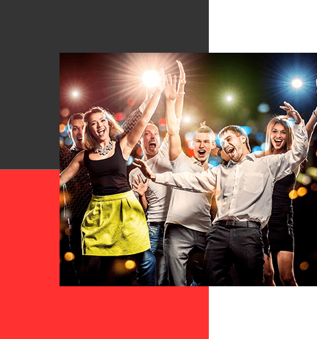 A group of people are holding up their hands.