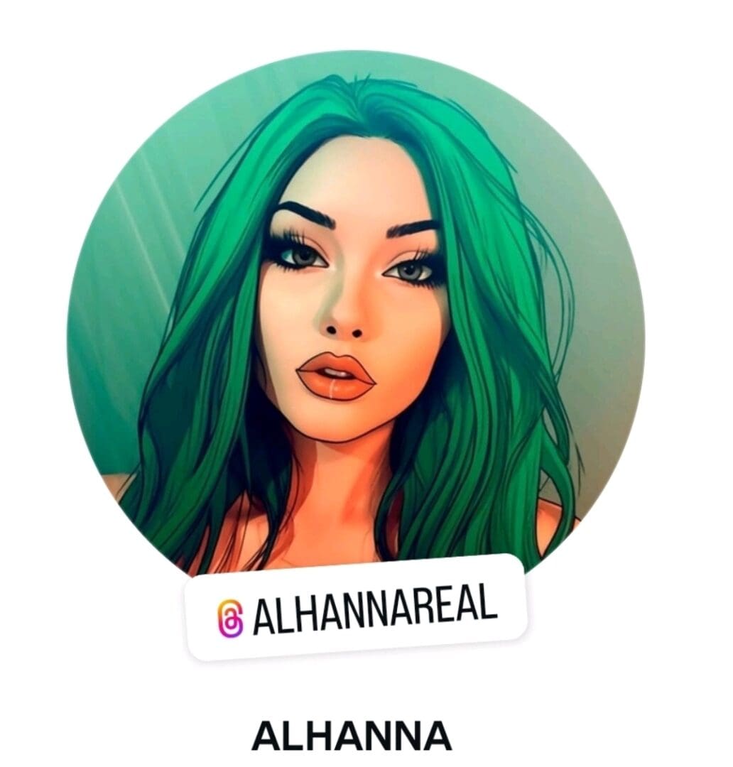 Alhanna's green hair profile picture.