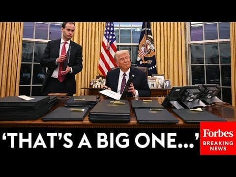 BREAKING NEWS: Trump Speaks To Reporters As He Signs Multiple Executive Orders For Nearly An Hour