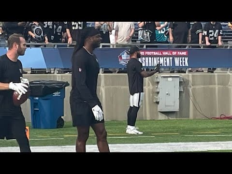 Davante Adams Warms Up | HOF Game Canton Ohio