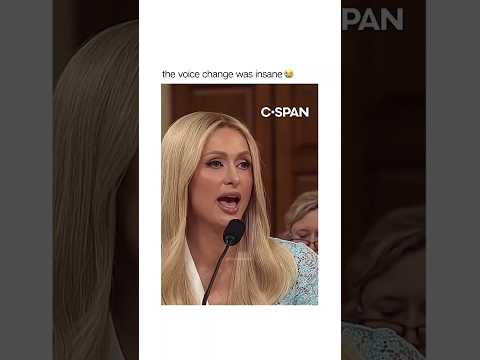 Paris Hilton voice change during speech #shorts #shortvideo #fyp #viral #celebrity