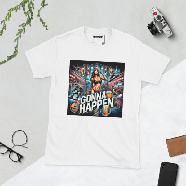 Short-Sleeve Unisex T-Shirt - GONNAHAPPEN - TAHOE SNOW PARTY - Image 3