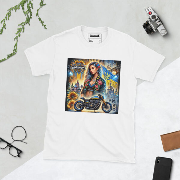 Short-Sleeve Unisex T-Shirt - GONNAHAPPEN - UKRAINE MOTORCYCLE - Image 3