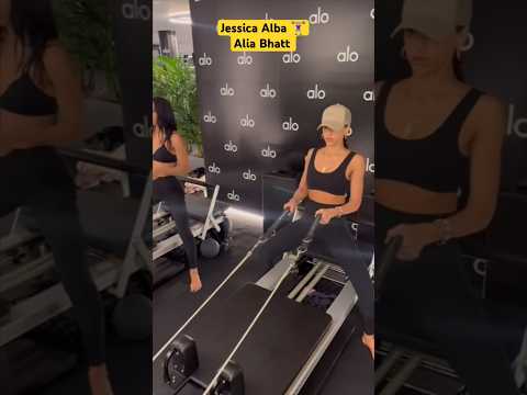 Jessica Alba 🏋🏼‍♀️ Alia Bhatt ‘s workout routines @sarvalayahsrealm #jessicaalba #aliabhatt #fit