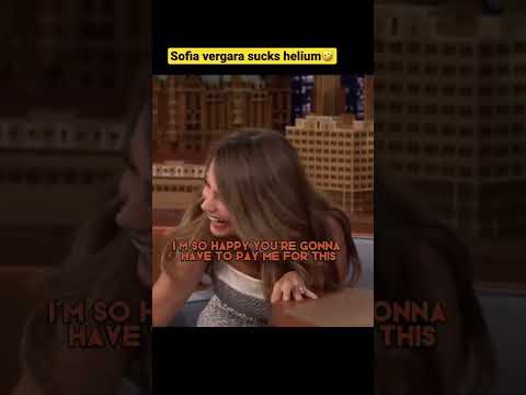 Sofia vergara sucks helium at the Jimmy Fallon show 🤣🤣