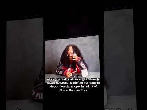 SZA Grand National Tour Name Pronunciation GNX Concert CTRL SOS LANA #sza #grandnationaltour
