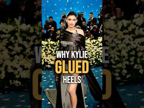 Why kylie glued heels#celebrity #metgala #kyliejenner