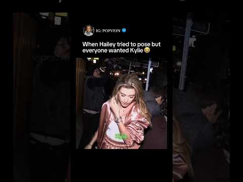 Hailey Bieber tried to pose but everyone wanted Kylie Jenner 😭