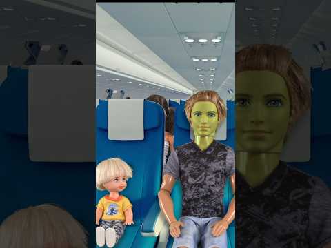 The bumpy plane ride 🛫 #shorts #plane #bumpyride #barbie