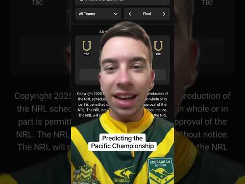 I was given the script, and here’s what is gonna happen in the Pacific Championship!