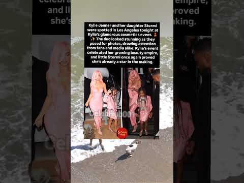 Kylie Jenner & Stormi Shine at Kylie Cosmetics Event #KylieJenner #StormiWebster #shorts #viral #fyp