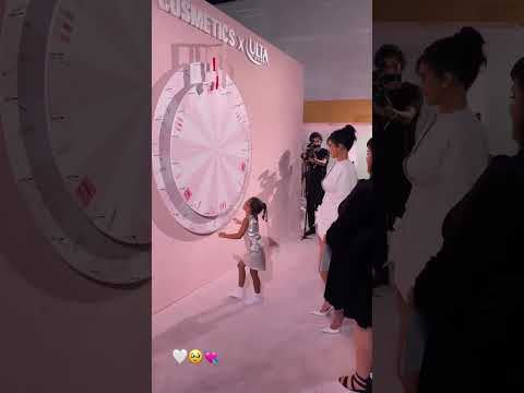 Kylie Jenner with her daughter Stormi at Kylie Cosmetics x Ulta Beauty event. #kyliejenner