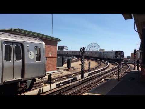On-Board a Stillwell Avenue bound R160B Siemens (Q) Train from Brighton Beach to Stillwell Avenue