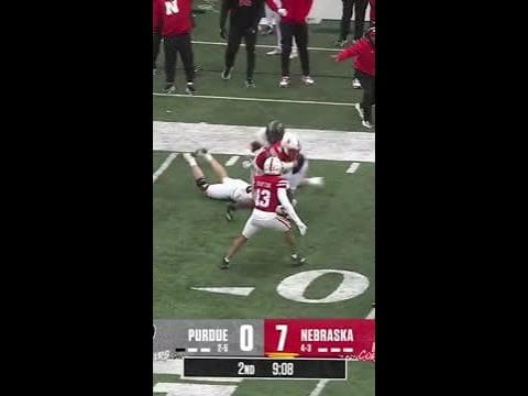 Tommy Hill Interception vs. Purdue | Nebraska Football