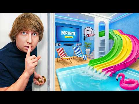 I Built a SECRET Pool in My Room!