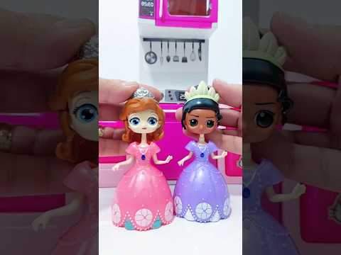 Transforming Disney Tiana and Sofia! #elsa #nezha #shorts #satisfying #unboxing #ariel
