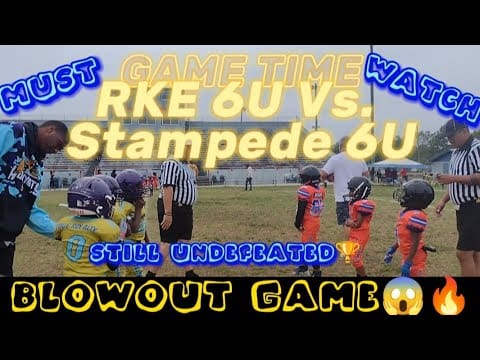6U Royal Knights Vs. Stampede‼️🏈 BLOWOUT GAME😱🤯 MUST WATCH‼️✨#share #subscribe #fyp #royalknights