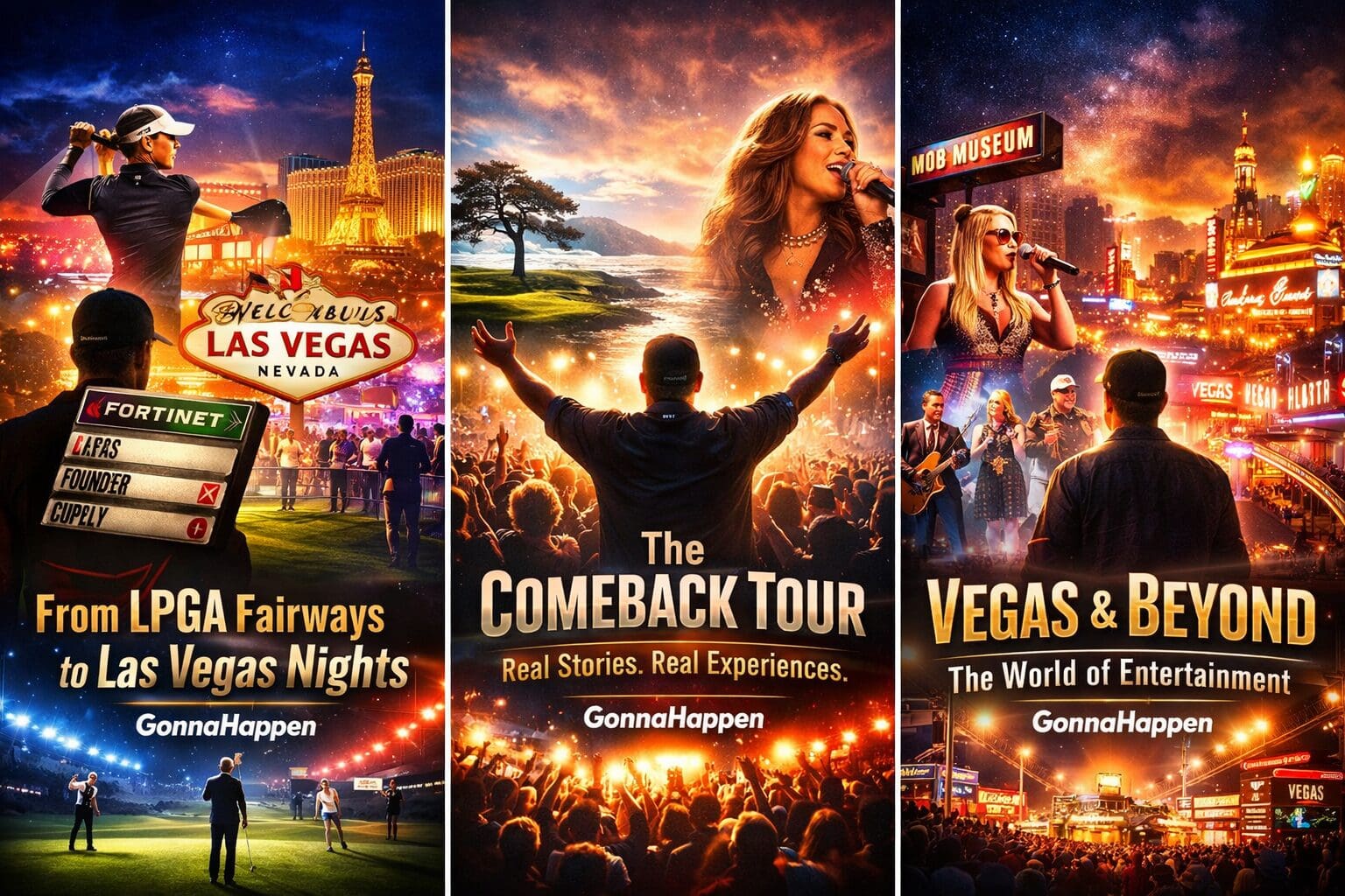 🎥 The GonnaHappen Comeback Tour From LPGA Fairways to Las Vegas Nights By Aaron G. Beebe – GonnaHappen