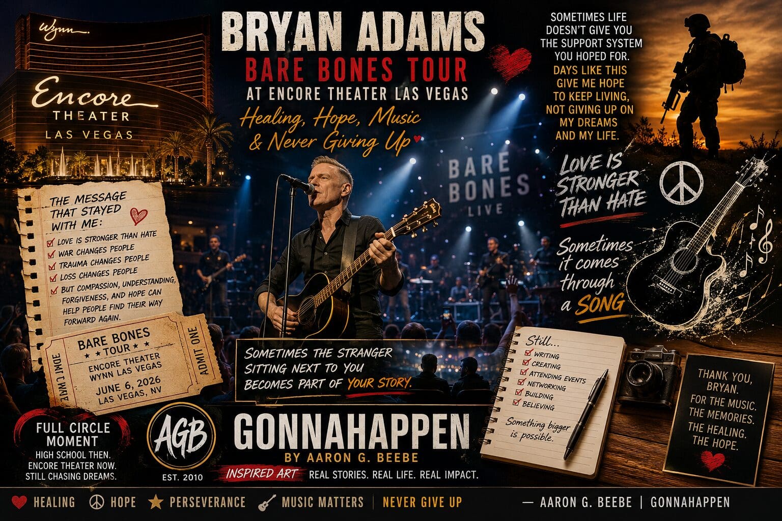 Bryan Adams Bare Bones Tour Inspired Art
