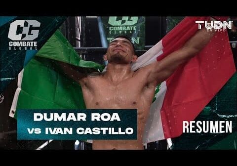 ¡BRUTAL! Ivan Castillo le rompió la nariz a Dumar Roa y lo derrota | COMBATE GLOBAL | TUDN