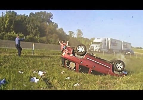 Arkansas State Police Pursuit of Stolen Vehicle Ends in Rollover Crash