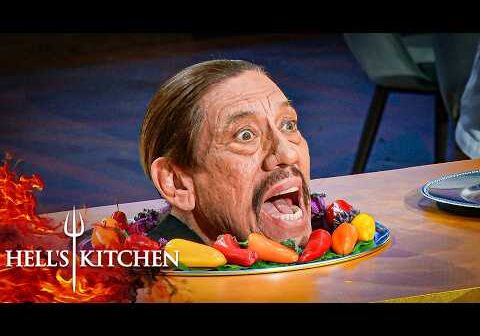 Danny Trejo Gives the Chefs a Scare as He Sets &#038; Rates the Creative Taco Challenge | Hell&#8217;s Kitchen