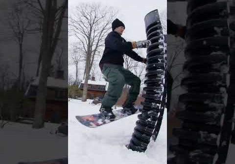 The Ultimate Backyard Snowboarder! #snowboarding #shorts