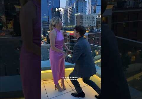 He used to fake propose to his girlfriend until this happened ❤️