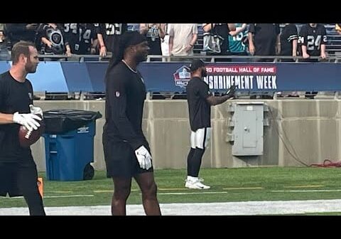 Davante Adams Warms Up | HOF Game Canton Ohio