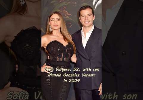 Sofia Vergara with her handsome son Manolo Gonzalez over the years😀#evolution #shorts