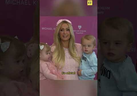 Paris Hilton Brings Phoenix and London to Their First Red Carpet #parishilton #shorts