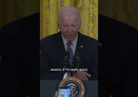 President Biden jokingly asks Jessica Alba for a job #Shorts