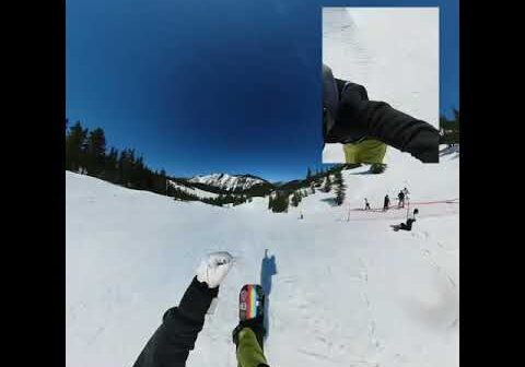 Big old jumps on my snowboard