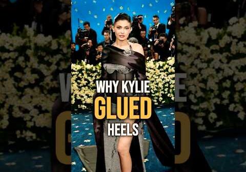 Why kylie glued heels#celebrity #metgala #kyliejenner