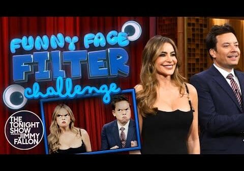 Funny Face Filter Challenge with Sofía Vergara | The Tonight Show Starring Jimmy Fallon