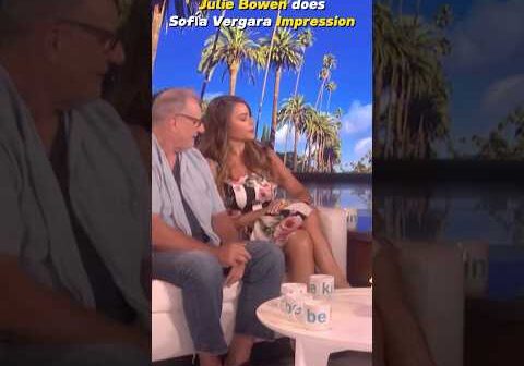 Julie Bowen Nails Sofía Vergara Impression Effortlessly! #talkshow #celebrity #sofiavergara #funny