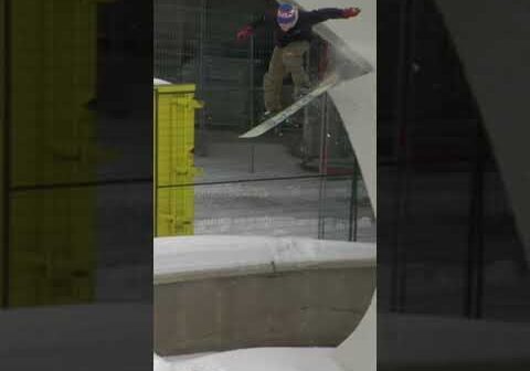 LAYNE TREETER BANK BOARDSLIDE: VIDEOGRASS SEARCH PARTY #snowboarding