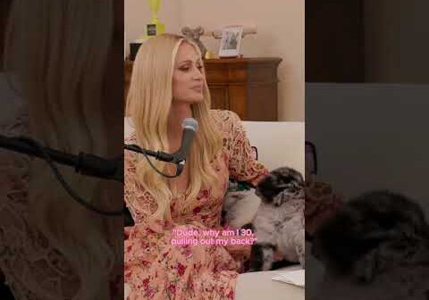 Who knew kids were such a workout?! Paris Hilton