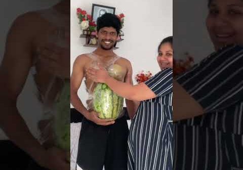 Watermelon pregnant  challenge 🍉🍉fake pregnancy| full video on my channel 🍉😂