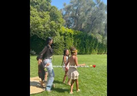 Kylie Jenner celebrating her birthday with her kids new viral video #billionaire #kyliejenner #yt