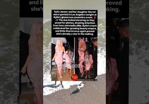 Kylie Jenner & Stormi Shine at Kylie Cosmetics Event #KylieJenner #StormiWebster #shorts #viral #fyp