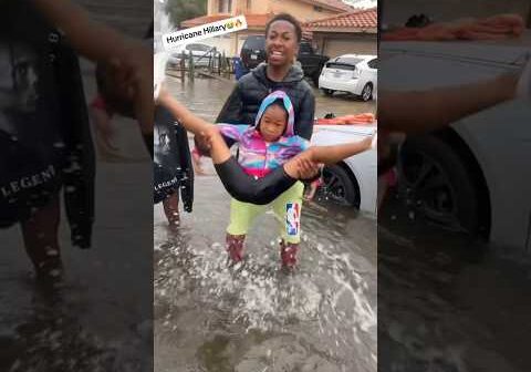 CLOWINING IN THE HURRICANE WATER🤣🔥 #tommytheclown #Helensquad #Hellenhouse #dance #majorette