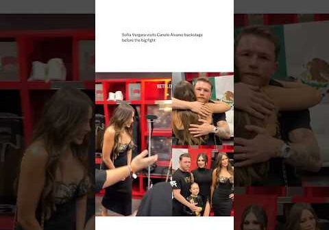 #SofiaVergara visits Canelo Álvarez backstage before the big fight #shorts #caneloalvarez