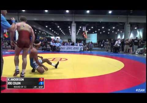 57 Round of 32 – Kenneth Anderson (Panther Wrestling RTC) vs. Joe Colon (Titan Mercury WC)