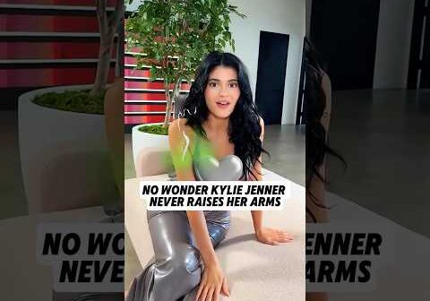 No wonder Kylie Jenner never raises her arms. #shorts#kyliejenner#celebrity#youtubeshorts