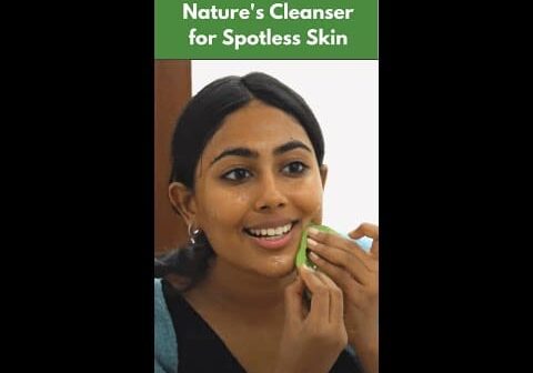 Fresh Aloe Vera for Smooth & Clear Skin #shorts