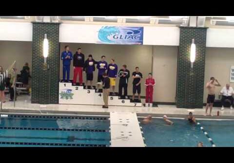 Aaron Beebe GVSU 100 Fly Champion Award