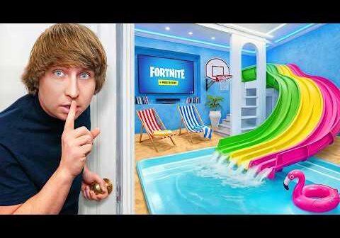 I Built a SECRET Pool in My Room!