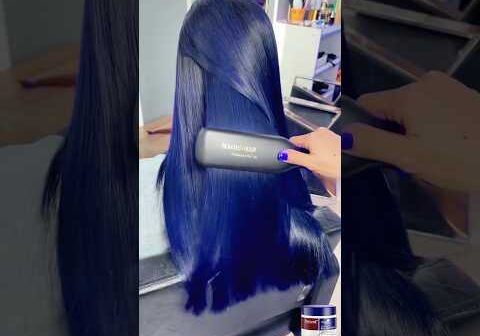 King Kylie hair inspiration, ​⁠​⁠@kyliejenner 💙 #shortsfeed #bluehair #hairinspo #karseell