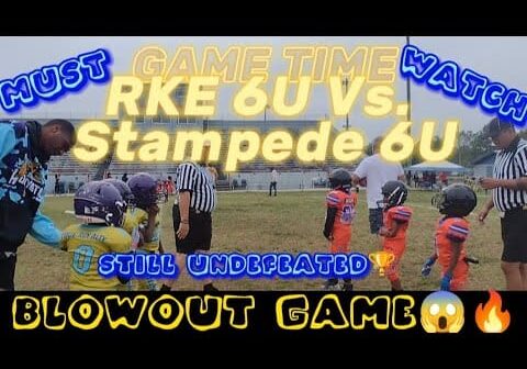 6U Royal Knights Vs. Stampede‼️🏈 BLOWOUT GAME😱🤯 MUST WATCH‼️✨#share #subscribe #fyp #royalknights